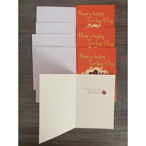 Thanksgiving Cards invitations with Envelopes 4 Designs with stickers new 48pcs - Picture 5 of 11